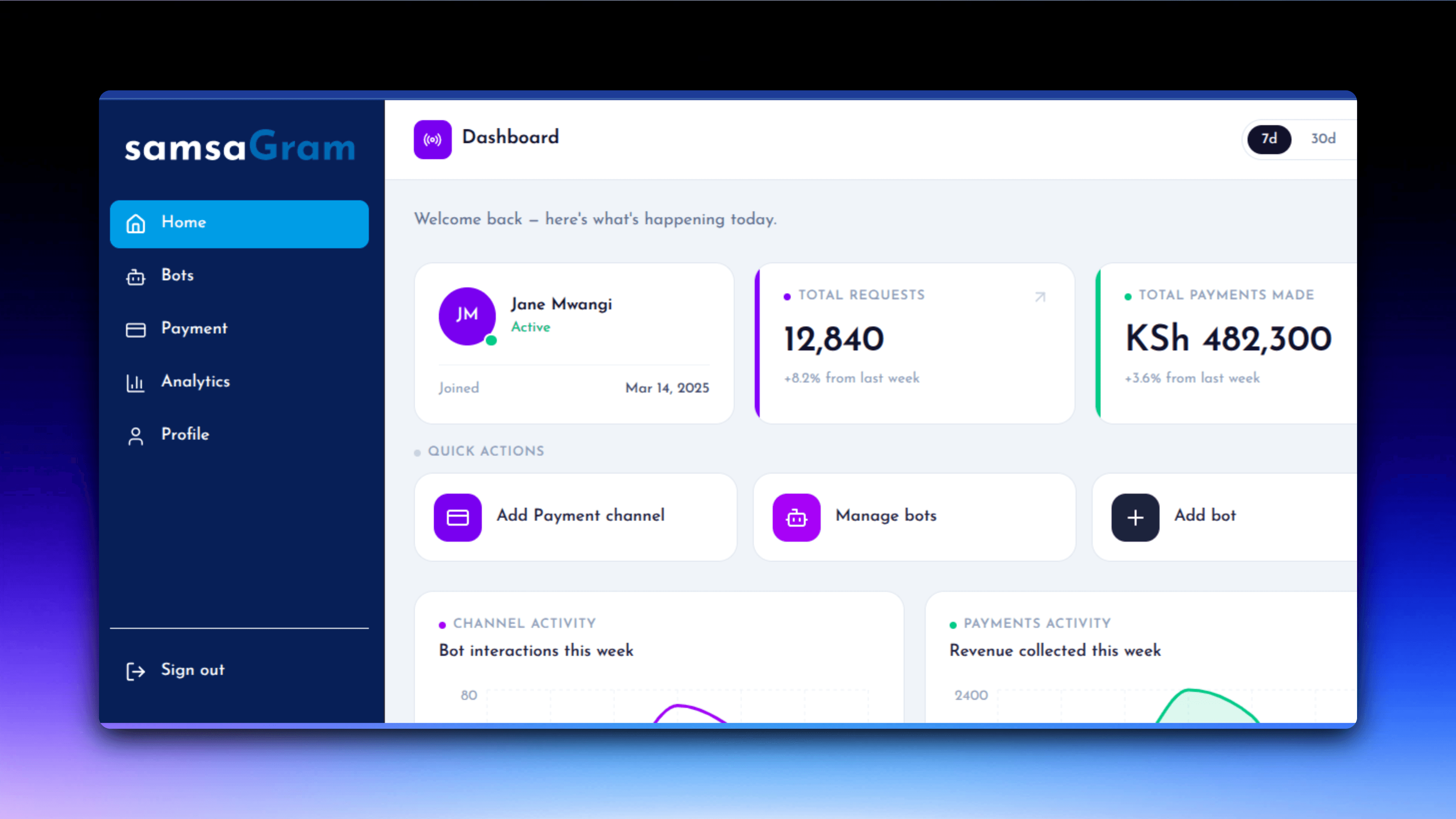 Dashboard screenshot 1